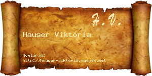 Hauser Viktória névjegykártya